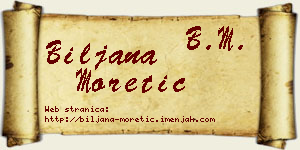 Biljana Moretić vizit kartica